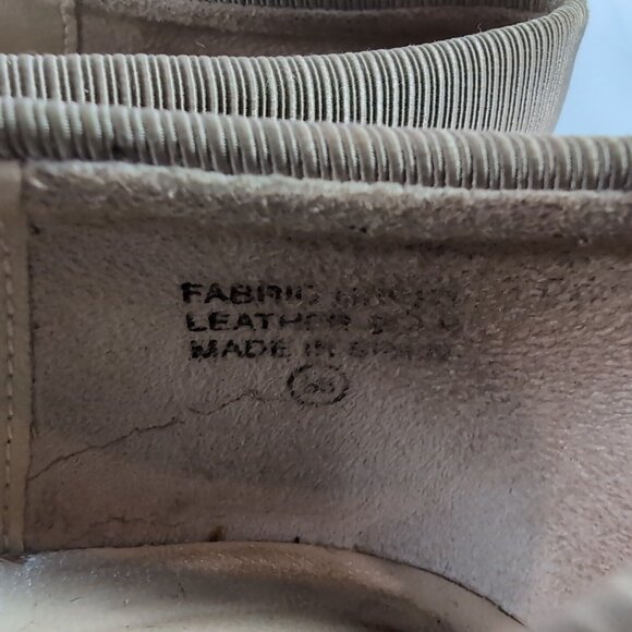 Etienne Aigner Kitten Heels Brown Tan Ribbed Taupe 8 Leather Italy Women Vintage - Picture 6 of 16